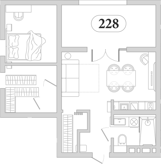 1-комн. квартира, 47 м² в ЖК Эден Ривьера — фото 2