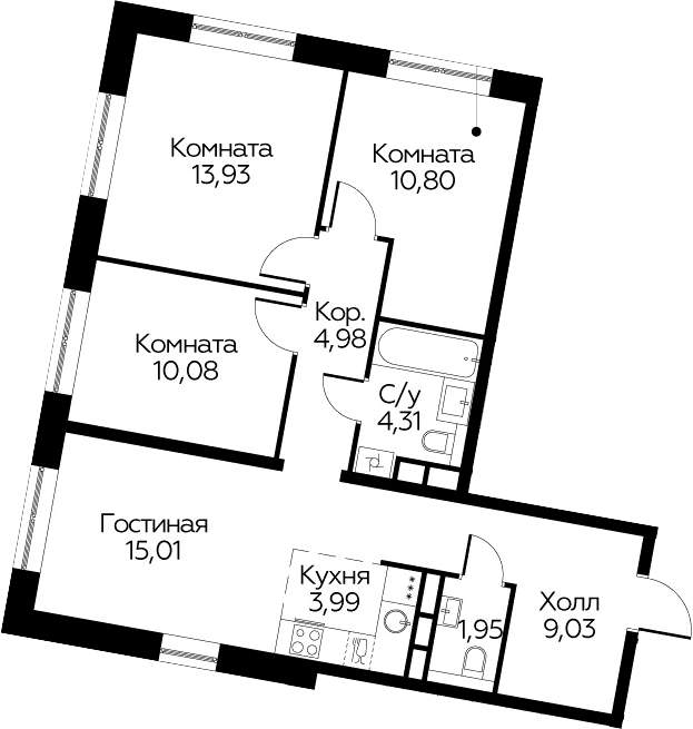 4-комн. ЭкоБунино