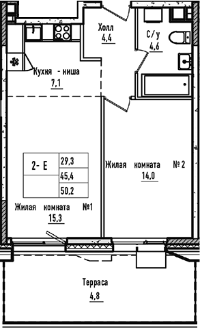 2-комн. УНО.Соколиная гора