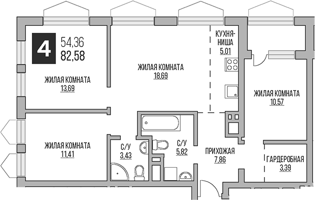 4-комн. Гранель Коломенское