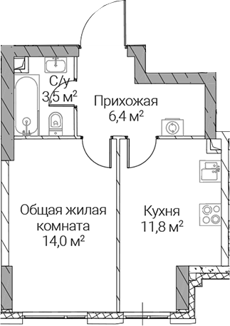 1-комн. СЕЗАР СИЛИКА