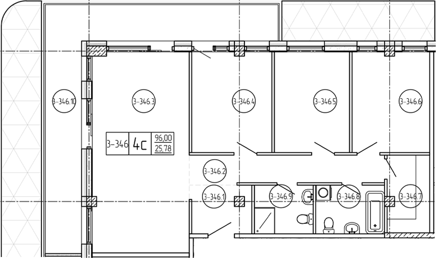 Продается 1-комн. квартира, 96 м²