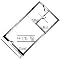 Студия квартира, 27.53 м² в ЖК Лучи — фото 2