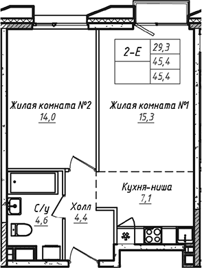 2-комн. УНО.Соколиная гора