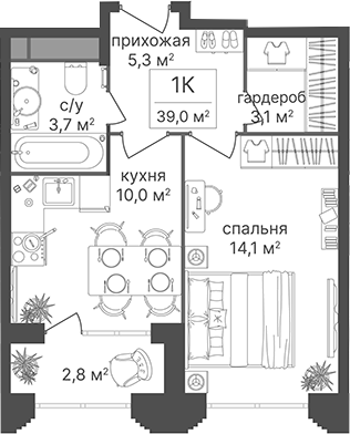 1-комн. Гостиничный комплекс Варшавские ворота