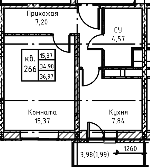 1-комн. Высокий Берег