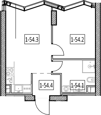 2-комн., 36.7 м², 6/57 этаж, ЖК «Айс Тауэрс»