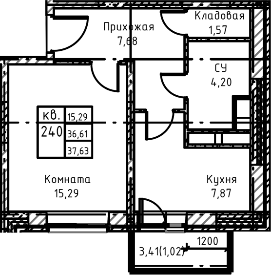 1-комн. Высокий Берег