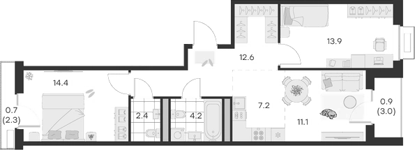 3-комн. Михалевич