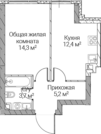 1-комн. СЕЗАР СИЛИКА