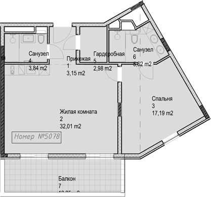 2-комн. квартира, 64.8 м² в ЖК Гостиничный комплекс Николай 1 — фото 2