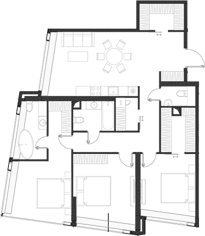 Студия, 113.74 м², 12/85 этаж, ЖК «Дом Дау»