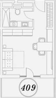 Студия квартира, 30.8 м² в ЖК ГК Сан Гарден Хотел&СПА — фото 2