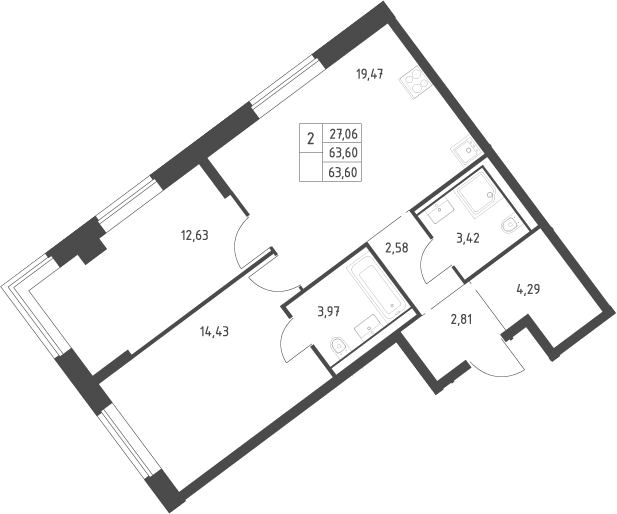 3-комн. Литературный Квартал