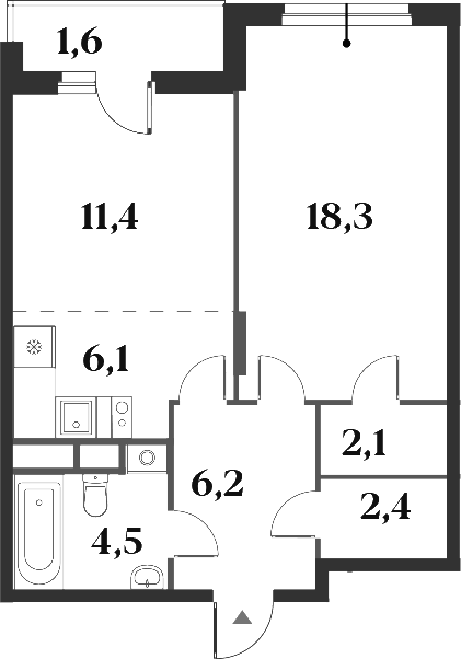 2-комн. Миниполис 8 Кленов