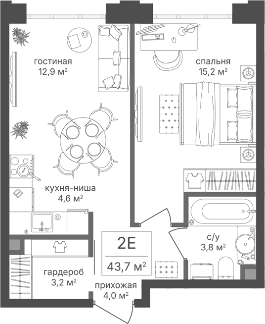 2-комн. Михалковский
