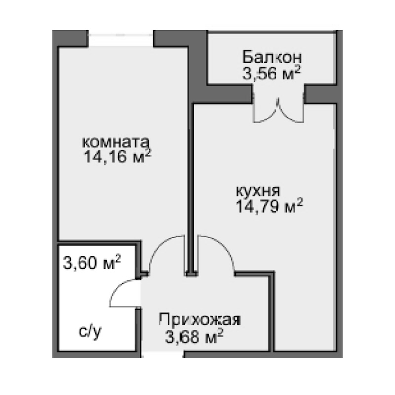 1-комн., 36 м², 7/8 этаж, ЖК «Центральный двор»