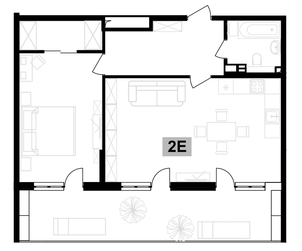2-комн. квартира, 64.63 м² в ЖК Клубная резиденция Европа — фото 2
