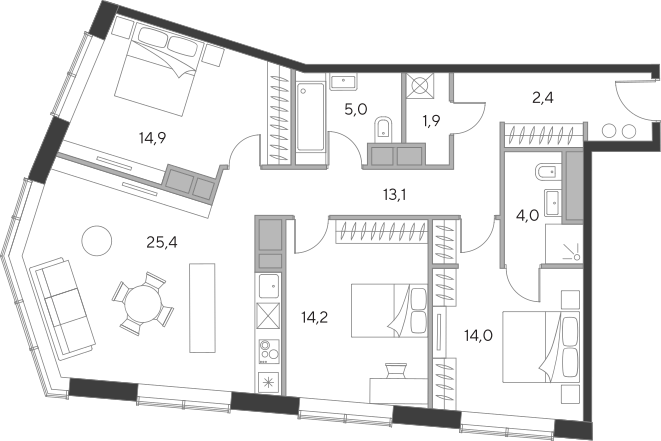 4-комн. Дом Чкалов