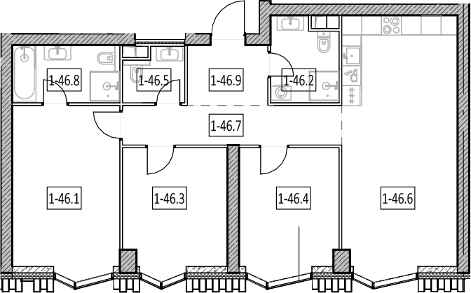 4+ комнаты, 92.6 м², 5/57 этаж, ЖК «Айс Тауэрс»