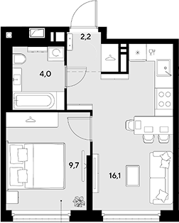 Продается 1-комн. квартира, 32 м²