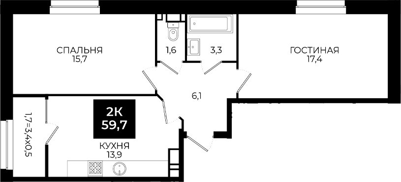 3-комн. Первый. ГК ЮгСтройИнвест