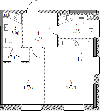 2-комн. N'ICE LOFT
