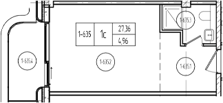 Студия квартира, 28.06 м² в ЖК Лучи — фото 2