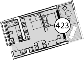 Студия, 54.2 м², 7/9 этаж, ЖК «Гостиничный комплекс Поляна Пик»