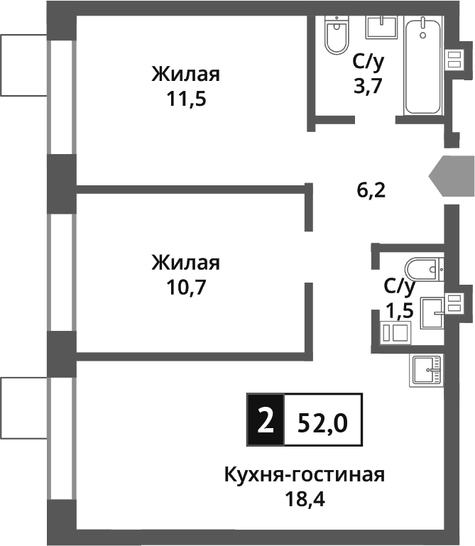 3-комн. Никольский квартал Отрада