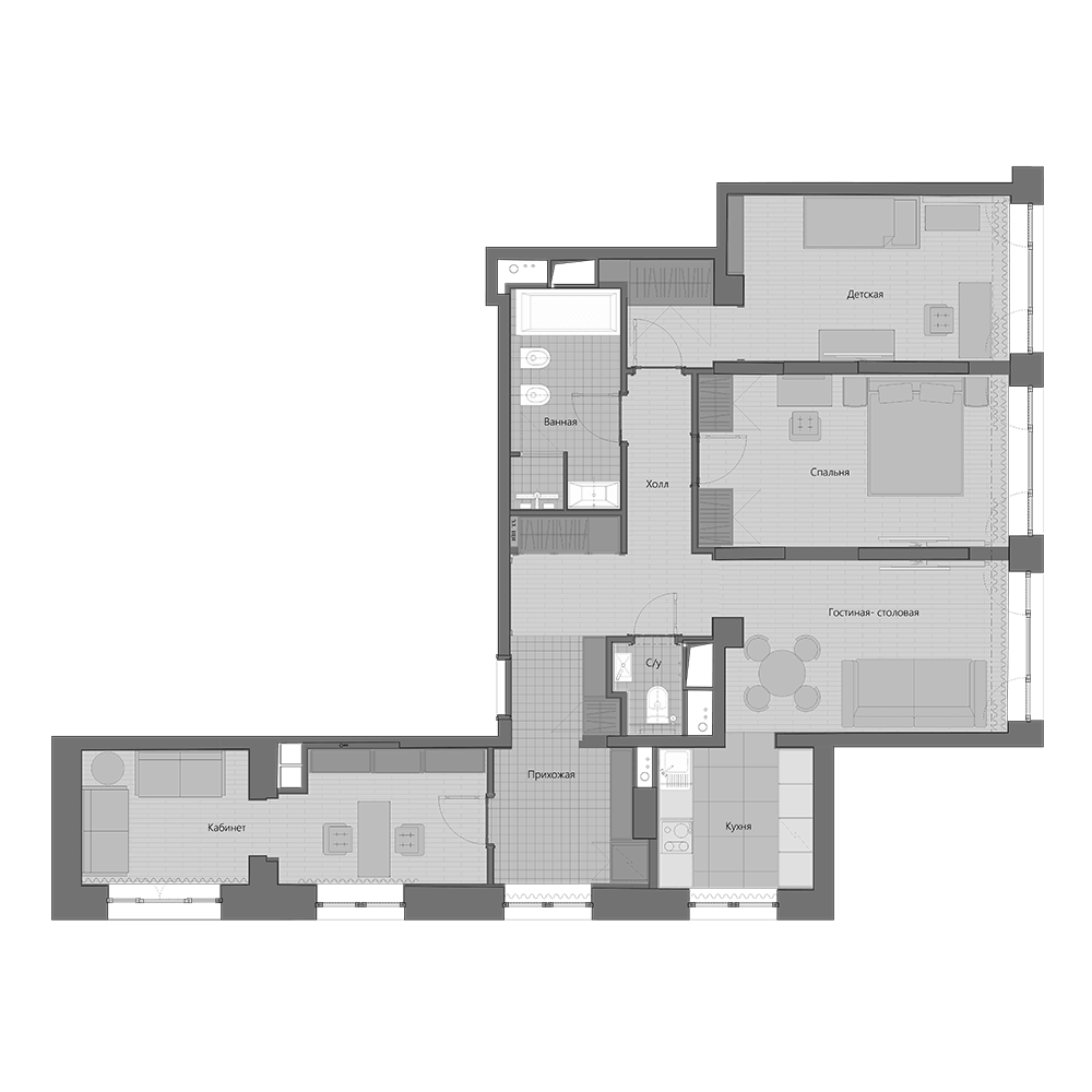 4-комн. Маршал