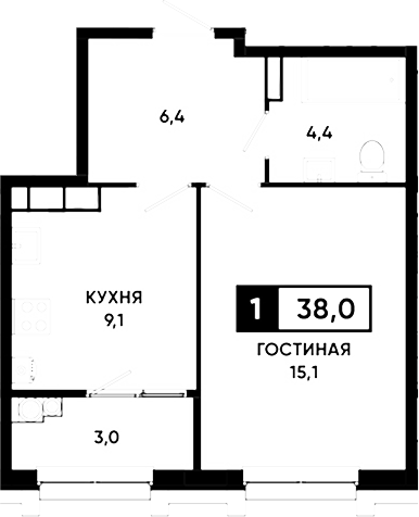 1-комн. Основа. ГК ЮгСтройИнвест. Ставропольский край