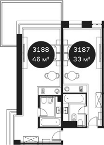 Студия, 78.38 м², 3/4 этаж, ЖК «Резиденция Волна»