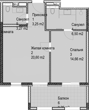 2-комн. квартира, 48.3 м² в ЖК Гостиничный комплекс Николай 1 — фото 2