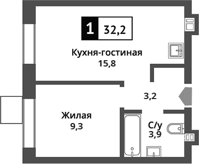 2-комн. Никольский квартал Отрада