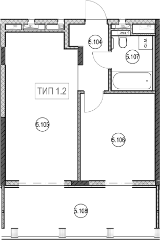 2-комн. квартира, 41.2 м² в ЖК ГК Сан Гарден Хотел&СПА — фото 2