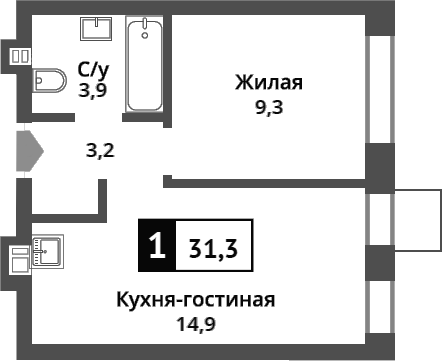 2-комн. Никольский квартал Отрада