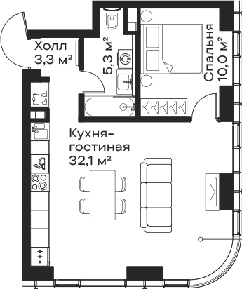 2-комн. Сити Бэй