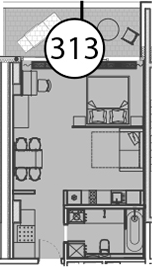 Студия, 57.6 м², 9/9 этаж, ЖК «Гостиничный комплекс Поляна Пик»
