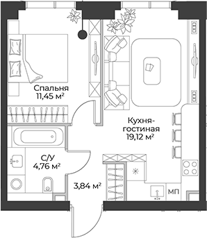 2-комн. Гранд Фили