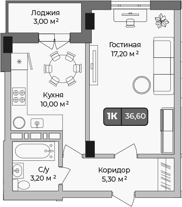 1-комн. Опера