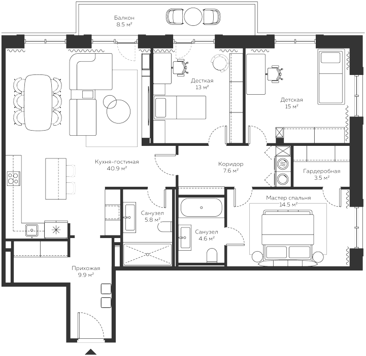 4-комн. River Residences