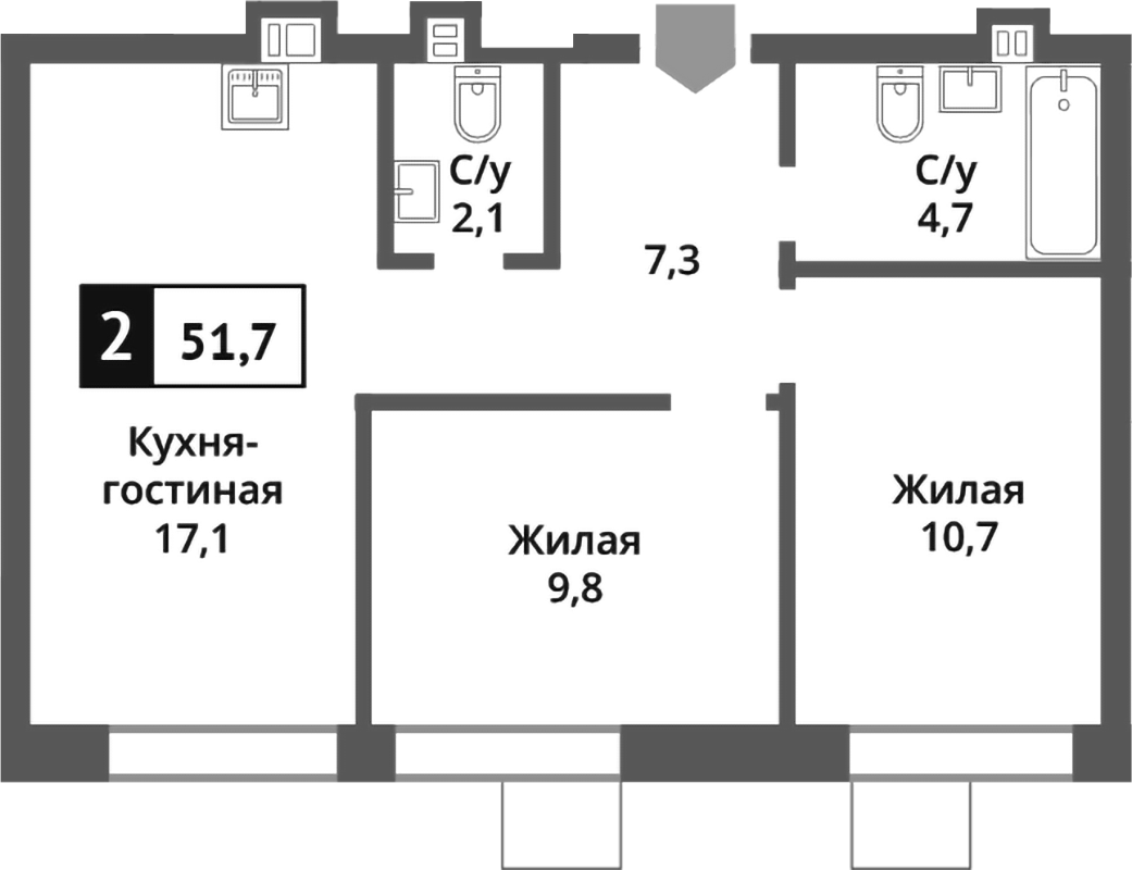 3-комн. Никольский квартал Отрада