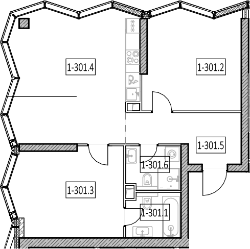 3-комн., 76.5 м², 29/57 этаж, ЖК «Айс Тауэрс»