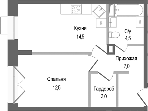 1-комн. Киноквартал