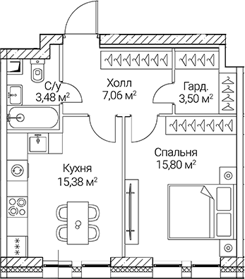 1-комн. СЕЗАР СИТИ