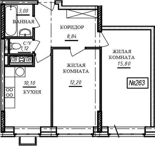 2-комн. Краснофлотский