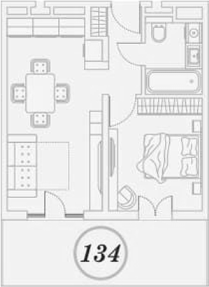 1-комн. квартира, 40.6 м² в ЖК ГК Сан Гарден Хотел&СПА — фото 2
