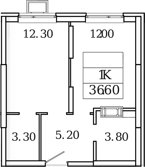 1-комн., 36.6 м², 17/20 этаж, ЖК «Видный Берег 2.0»