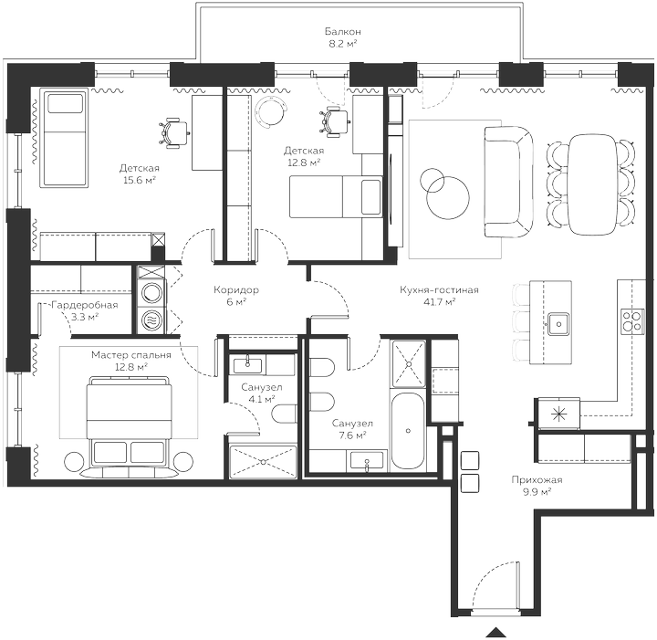 4-комн. River Residences